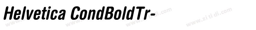 Helvetica CondBoldTr字体转换